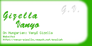 gizella vanyo business card